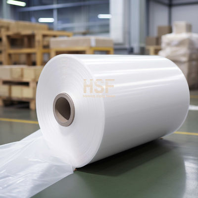 60 μM Película de liberación de PE de color blanco opaco Silicona UV curada para protección y embalaje, cintas, etiquetado y gráficos