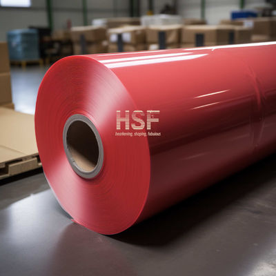 Película HDPE de color rojo opaco de 120 μm para revestimiento de fondo para diferentes cintas, impresiones y embalajes