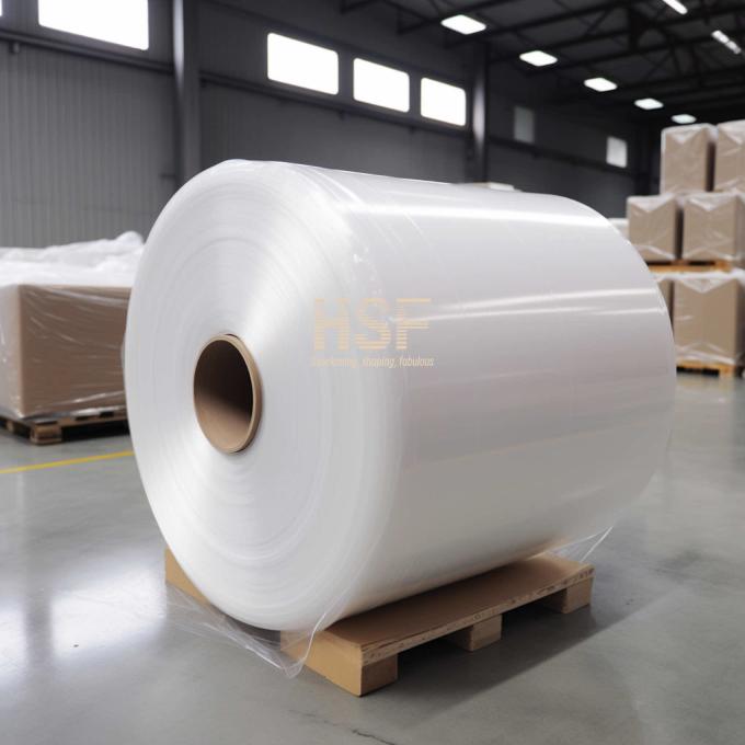 50Î¼m Translucent White Polyethylene Film sample showing material texture and translucency
