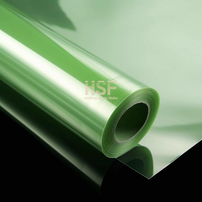 Close-up view of 20μm Green PET Release Film silicone coating