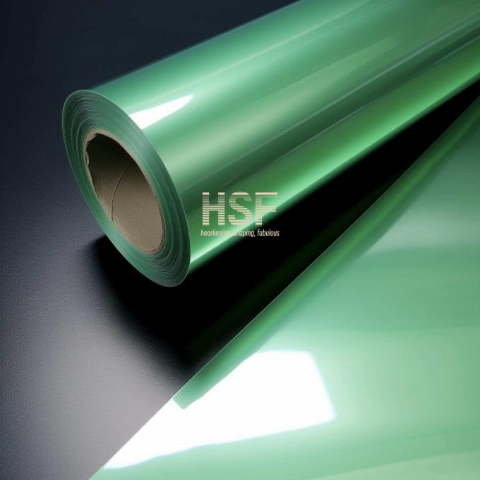 Close-up view of 36μm Green Clear PET Non Silicone Release Film